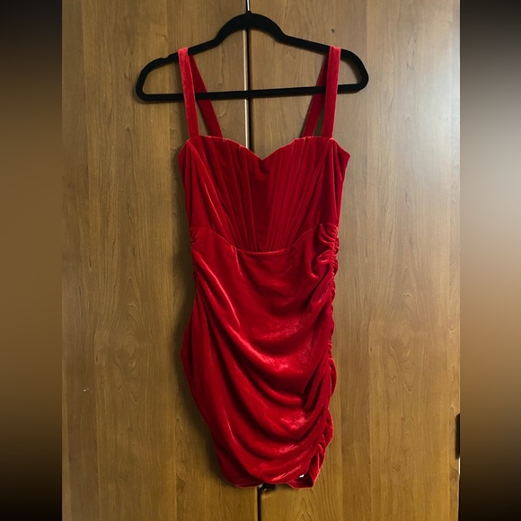 Stunning Red Velvet Mini Dress - Originally $45 - Picture 3 of 4